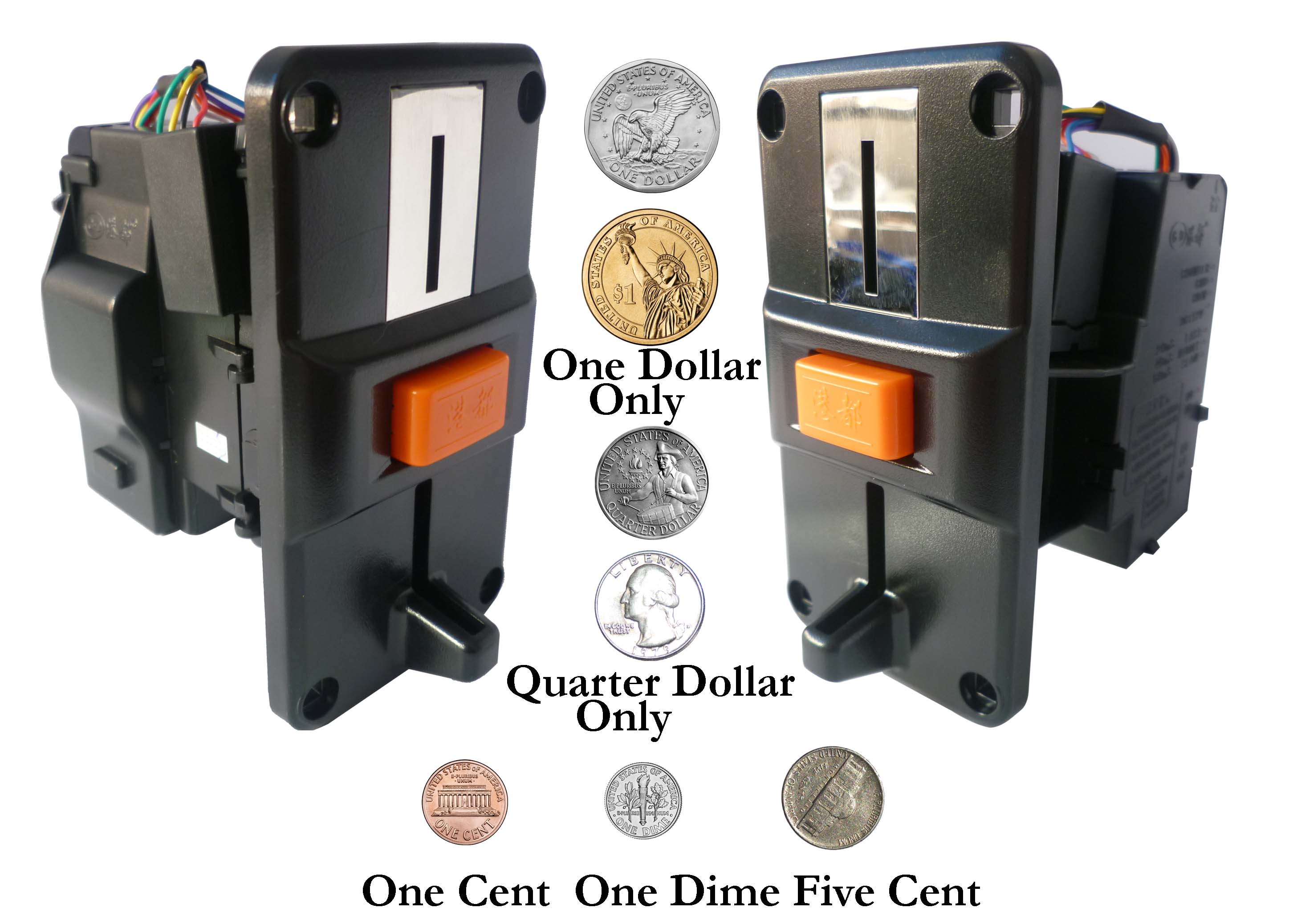 Us Dollar coin slot